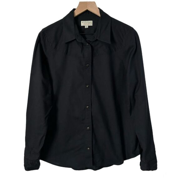Tecovas Pearl Snap Button Down Western Shirt in Black Size Large - Picture 1 of 4